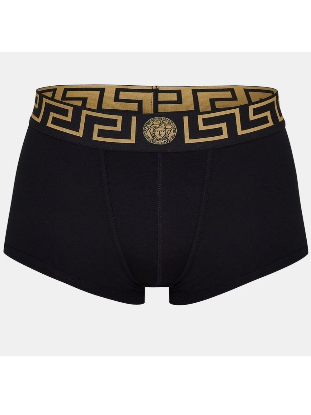Versace Black Low Rise Greca Waistband Logo Trunks Large 1 Pc